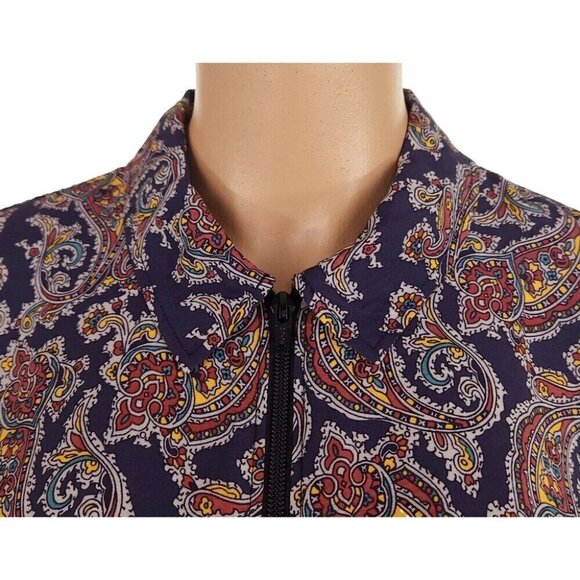 ba&sh Pietro Paisley-print Woven Shirt Size 3 US 10 Blue Multi - Picture 3 of 13